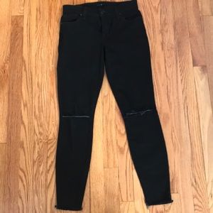 Joes black distressed jeans